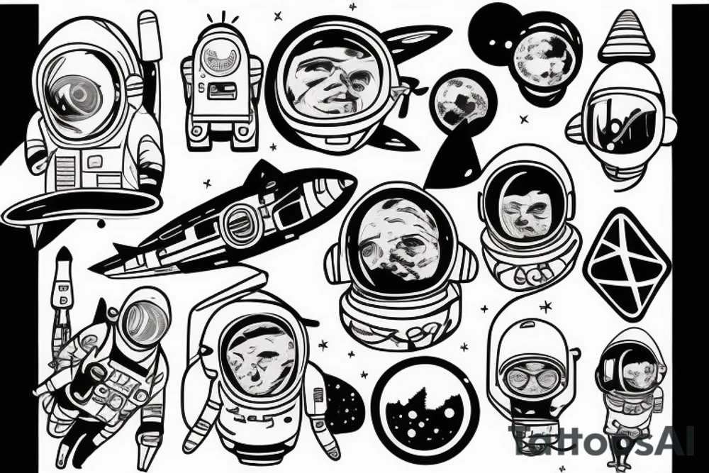 sarcastic astronaut tattoo idea