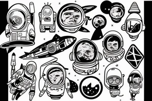 sarcastic astronaut tattoo idea