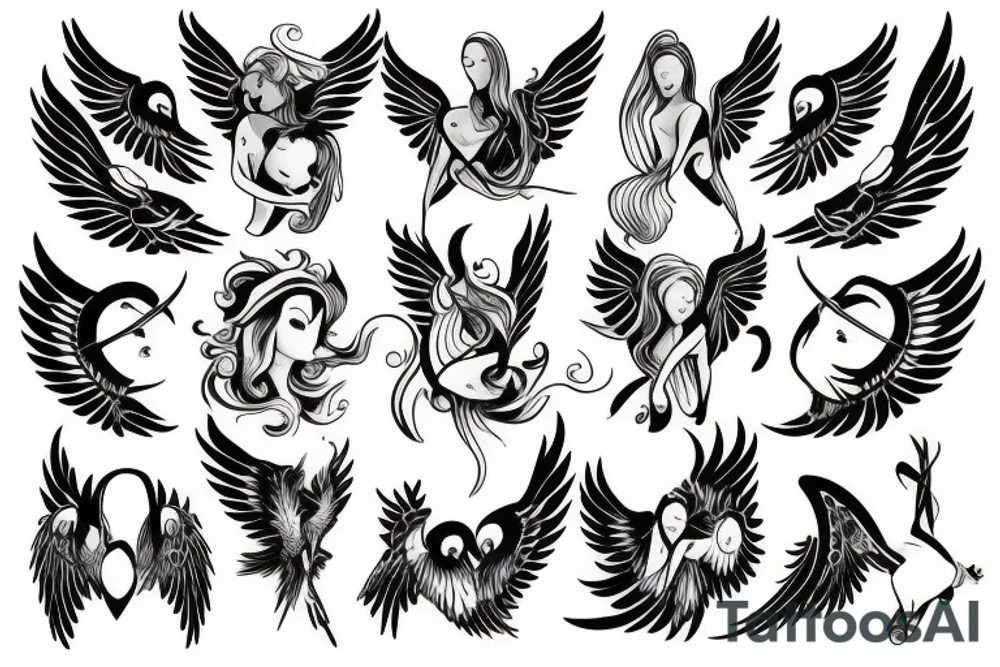 Cloud with wings tattoo idea