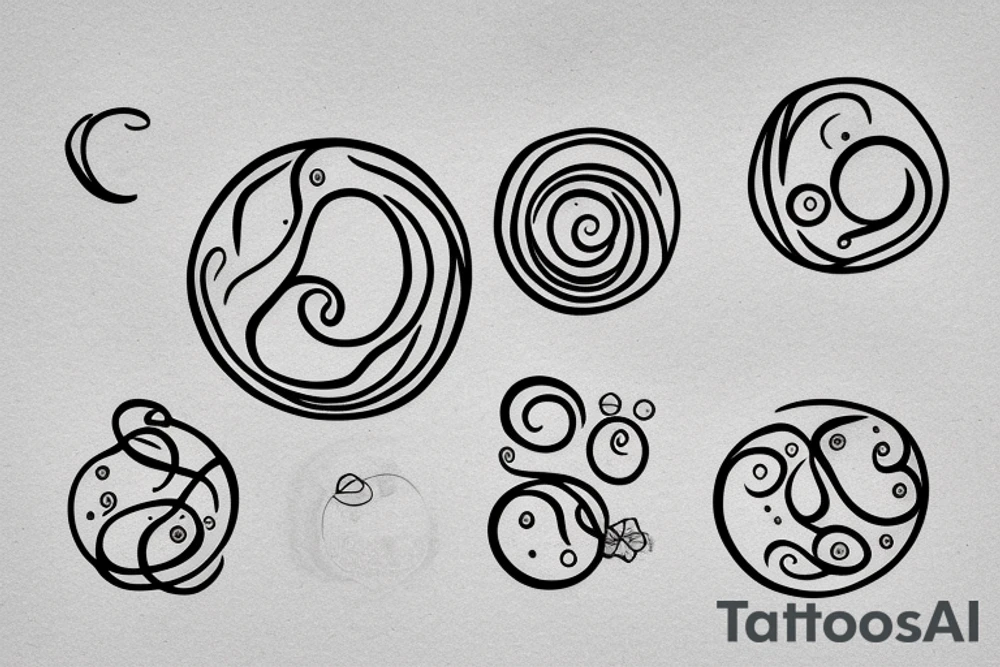 A circle with a semicolon in the middle tattoo idea