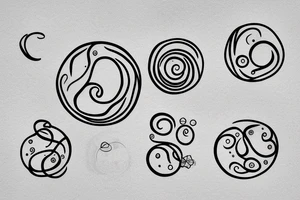 A circle with a semicolon in the middle tattoo idea