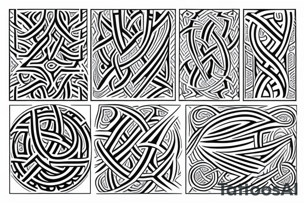 Nordic symbols, entwined between them tattoo idea
