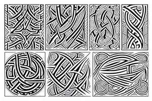 Nordic symbols, entwined between them tattoo idea
