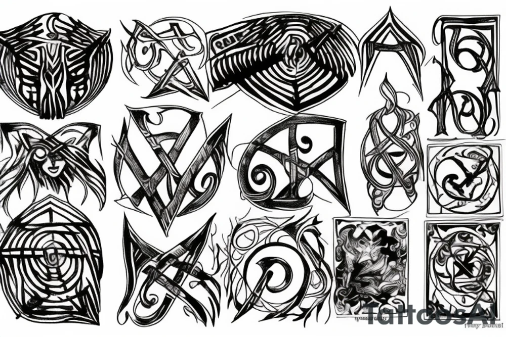 Web of WYRD runes tattoo idea