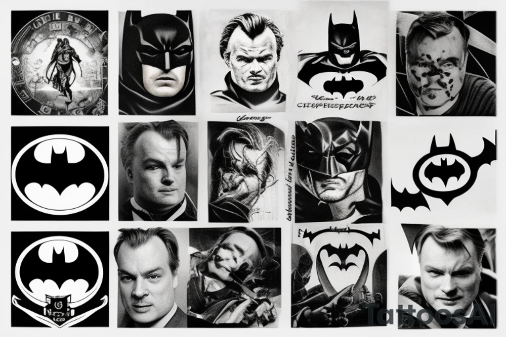 Christopher nolan batman logo tattoo idea
