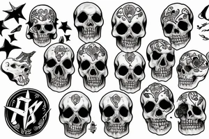 Head bones tattoo idea