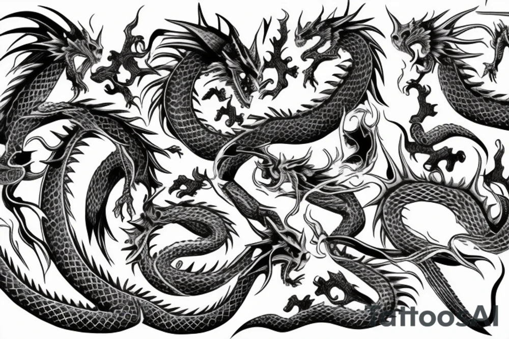 Dragon of death tattoo idea