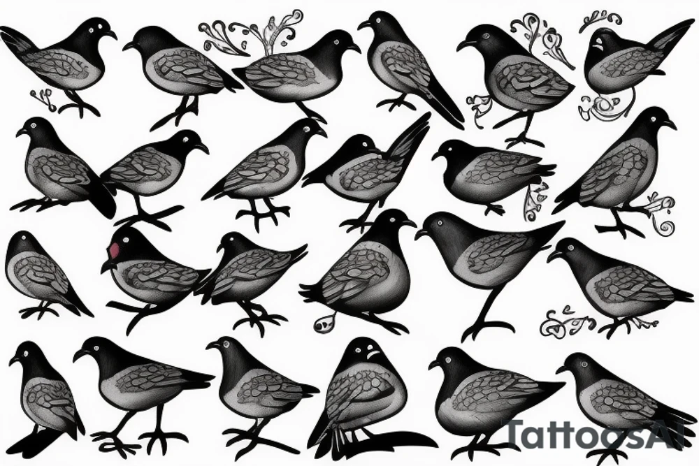 a pigeon and a robin tattoo idea