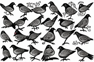 a pigeon and a robin tattoo idea