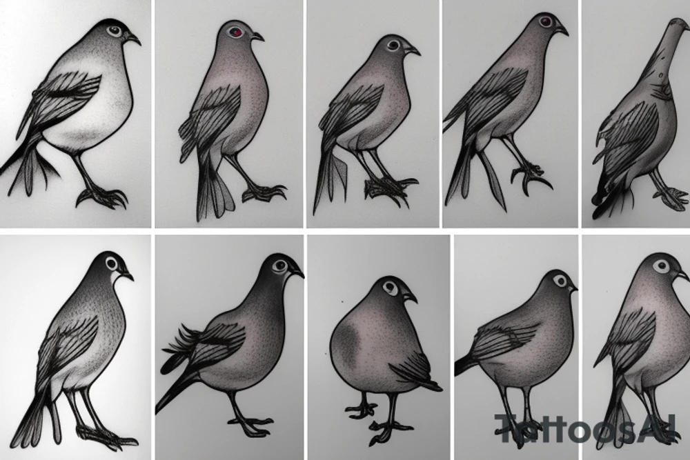 a pigeon and a robin tattoo idea