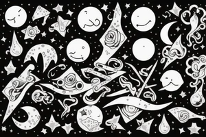 La constelación de Cáncer con la luna llena tattoo idea
