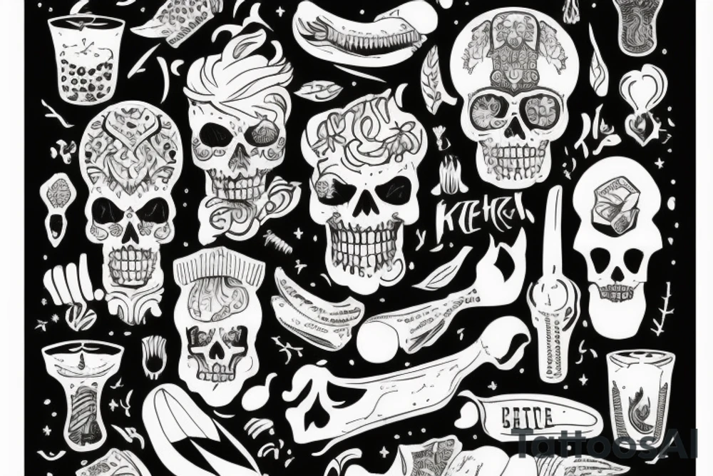 Eten is niks zonder al die kruiden.
Beeld is niks zonder al die geluiden tattoo idea