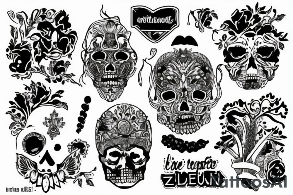 Eten is niks zonder al die kruiden.
Beeld is niks zonder al die geluiden tattoo idea