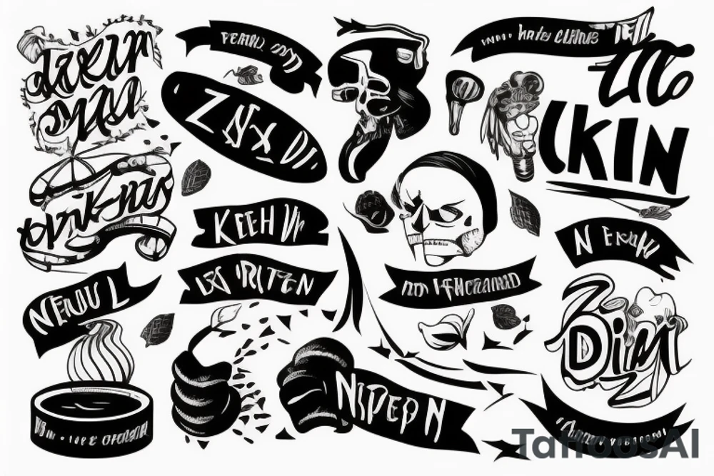 Text: eten is niks zonder al die kruiden
Beeld is niks zonder al die geluiden tattoo idea