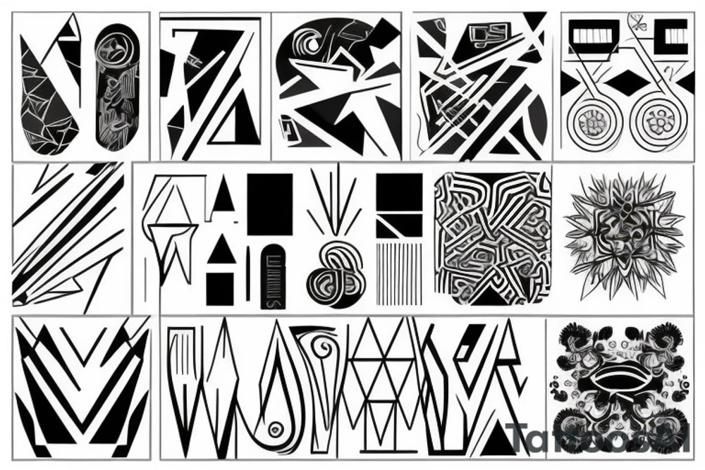 Modern a r t tattoo idea