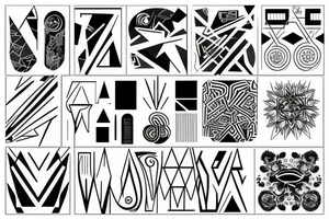 Modern a r t tattoo idea