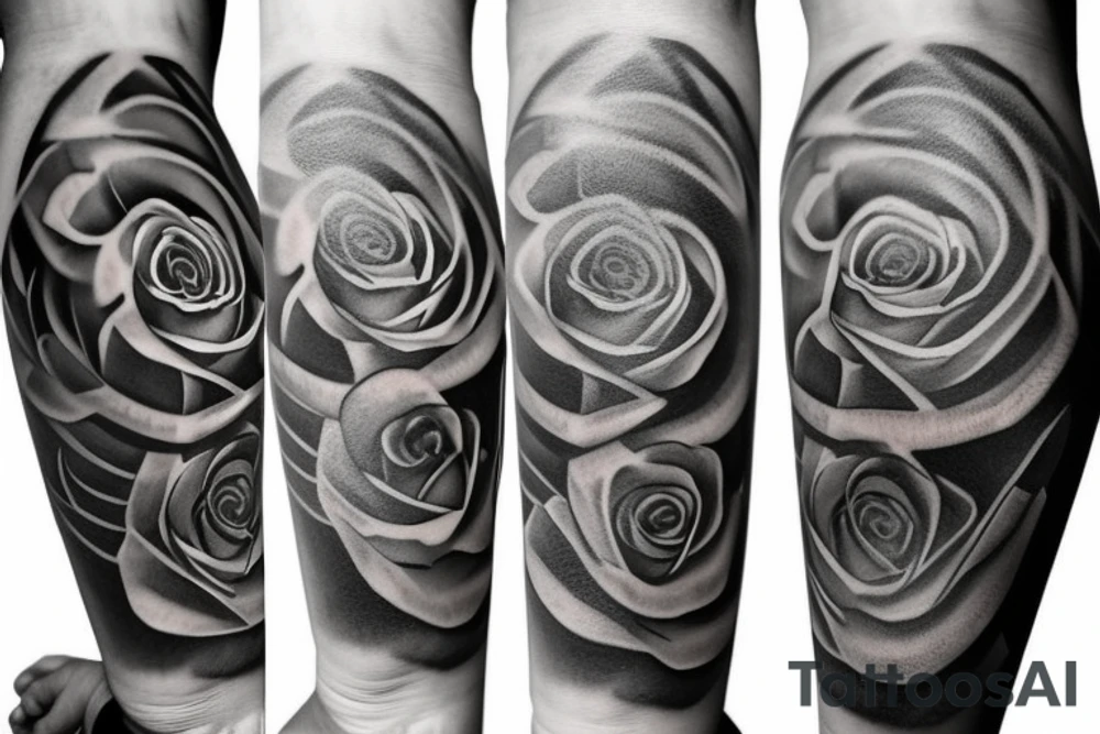 Rose, clock, lightning tattoo idea