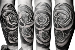 Rose, clock, lightning tattoo idea