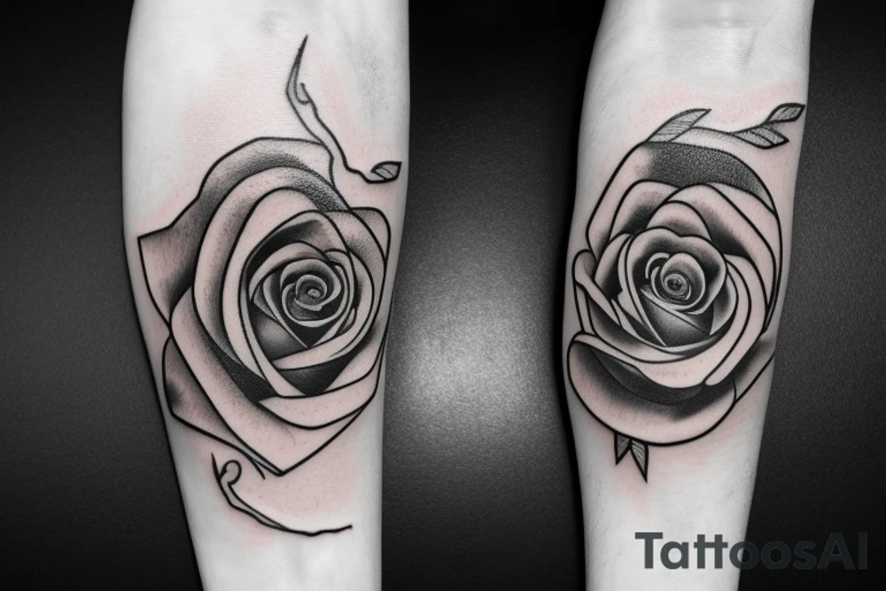 Rose, clock, lightning tattoo idea