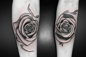 Rose, clock, lightning tattoo idea
