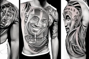 Kobe Bryant and Kenton James hug tattoo idea