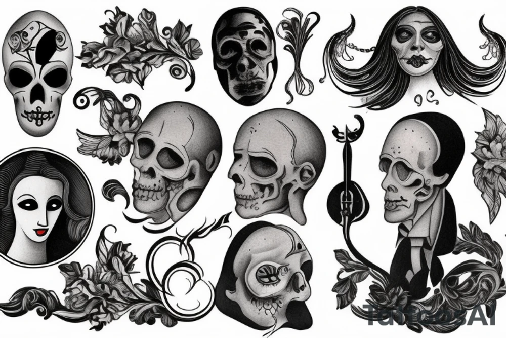 dark, lone, evil, tattoo idea
