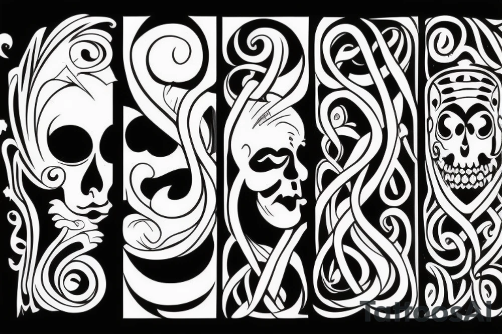 dark, lone, evil, tattoo idea