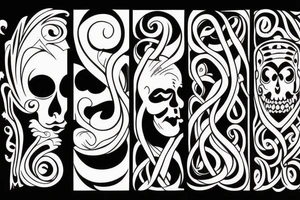 dark, lone, evil, tattoo idea