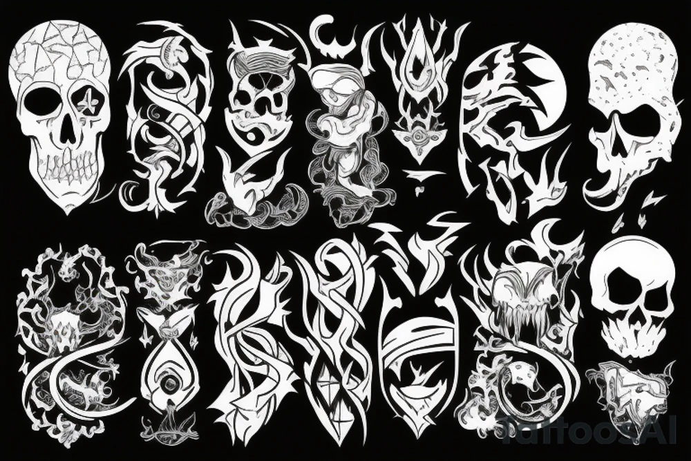dark, lone, evil, tattoo idea