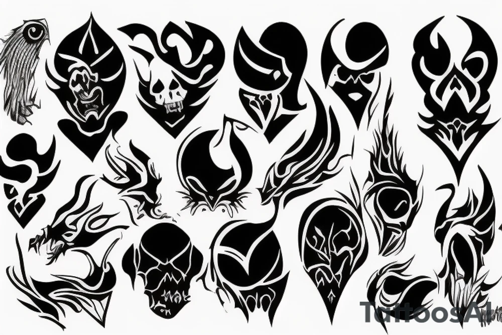 dark, lone, evil, tattoo idea