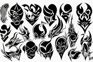 dark, lone, evil, tattoo idea