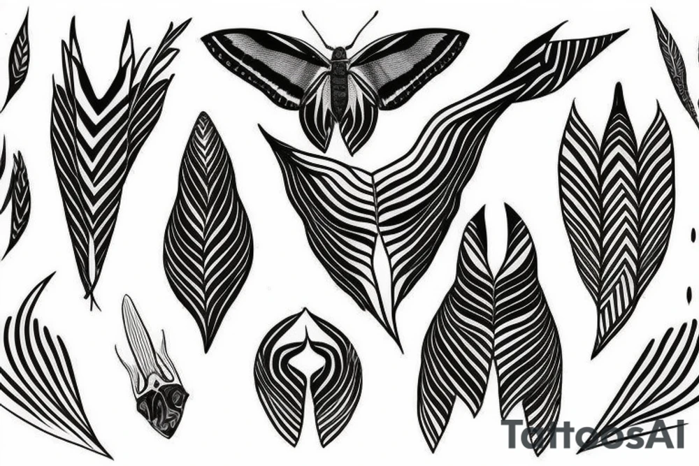 An atlas moth drawn in straight lines, solid color, black tattoo idea An atlas moth drawn in straight lines, solid color, black tattoo idea