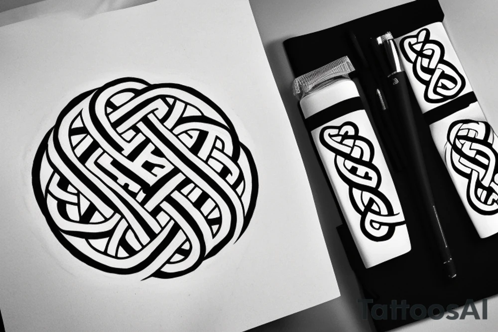Father and daughter celt knot symbol tattoo idea