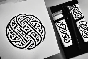 Father and daughter celt knot symbol tattoo idea