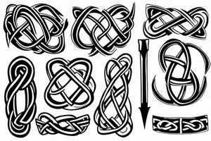 Father and daughter celt knot symbol tattoo idea