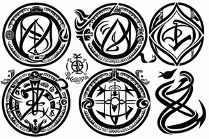 Father and daughter celt knot symbol  with cancer horoscope tattoo idea