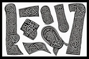 Viking runes, Name Theo and Nellie tattoo idea