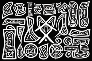 Viking runes, Name Theo and Nellie tattoo idea