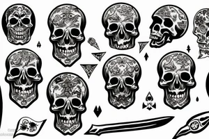skull acesspades tattoo idea