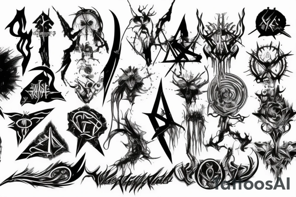 metal rock music tattoo idea