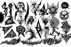 metal rock music tattoo idea