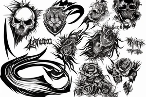 metal rock music tattoo idea