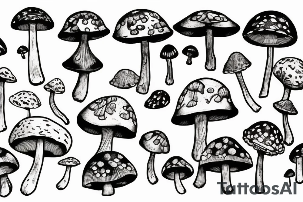 Magic Mushroom tattoo idea
