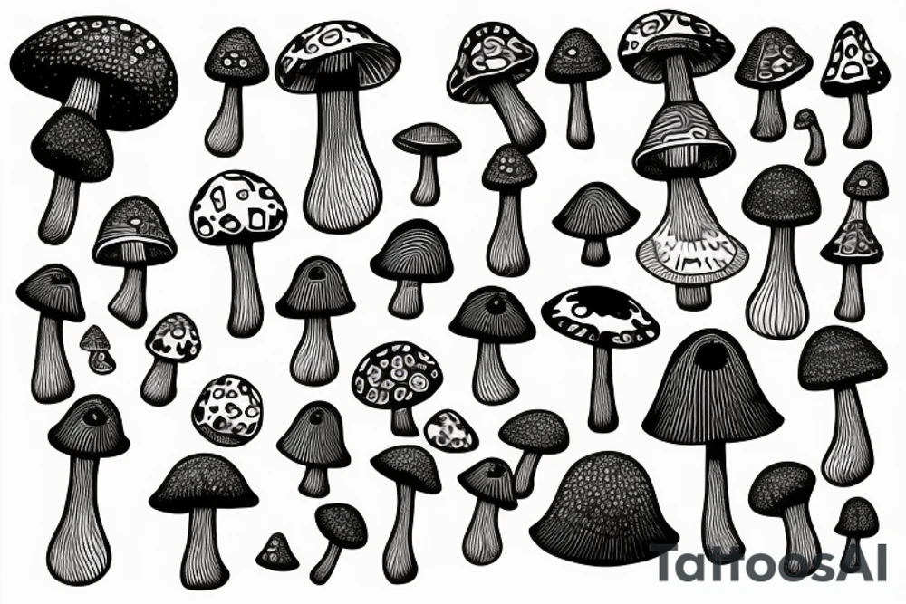 Magic Mushroom tattoo idea