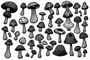 Magic Mushroom tattoo idea