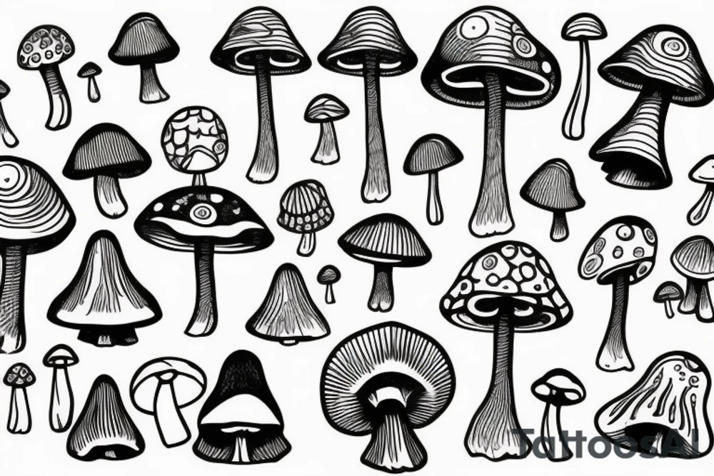 Magic Mushroom tattoo idea