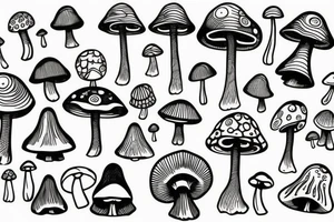 Magic Mushroom tattoo idea