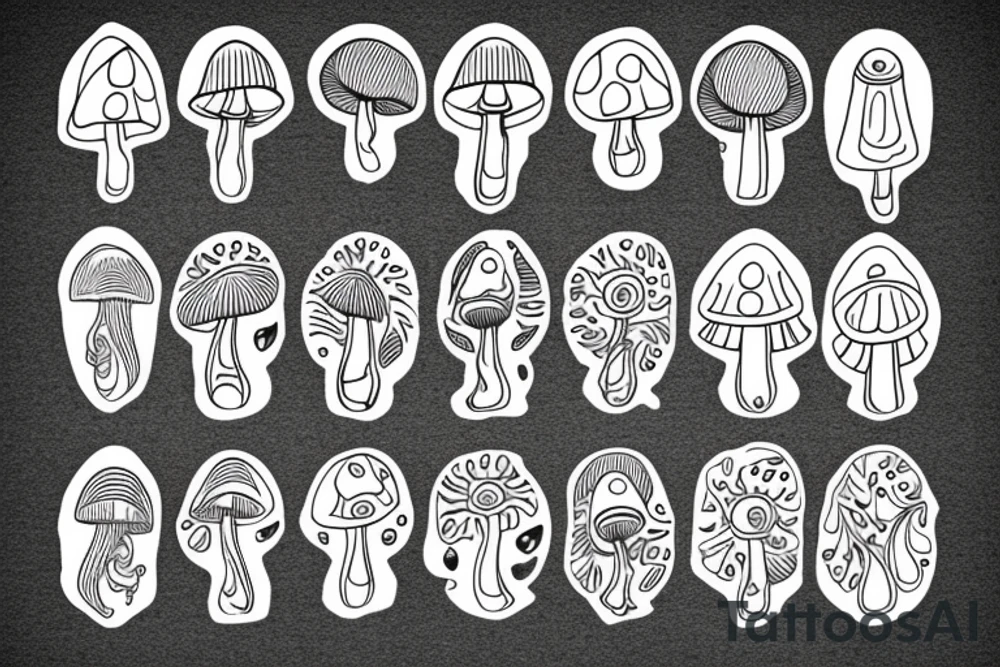 Magic Mushroom tattoo idea