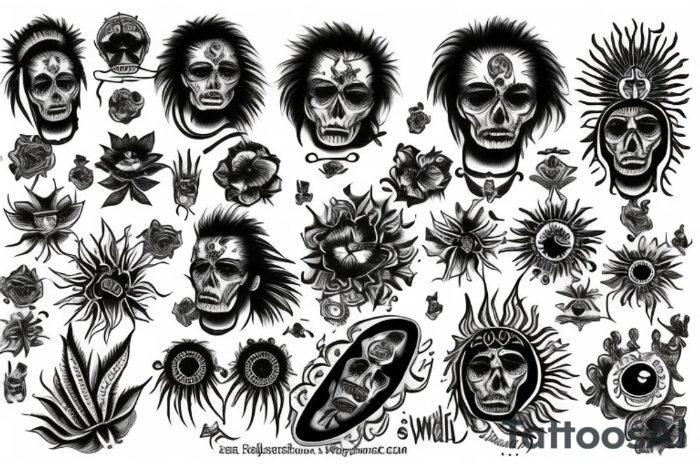 Sun weed chicano tattoo idea
