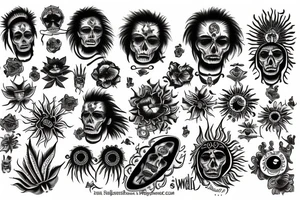 Sun weed chicano tattoo idea